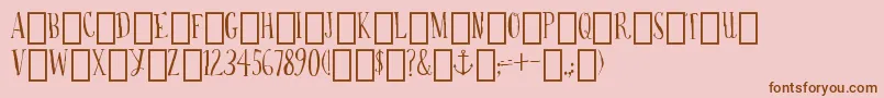 DropYourAnchor Font – Brown Fonts on Pink Background