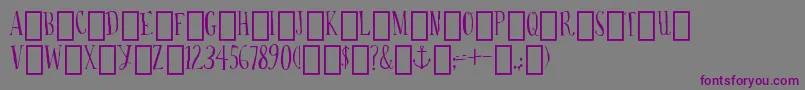 DropYourAnchor Font – Purple Fonts on Gray Background