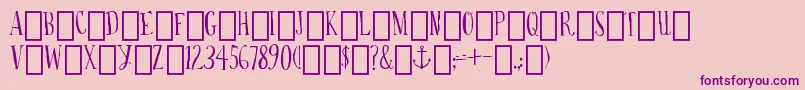 DropYourAnchor Font – Purple Fonts on Pink Background