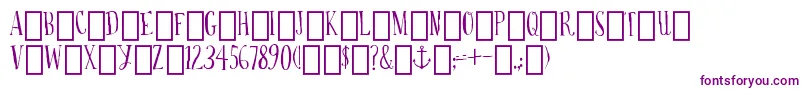 DropYourAnchor Font – Purple Fonts on White Background