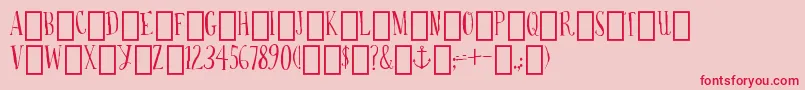 DropYourAnchor Font – Red Fonts on Pink Background