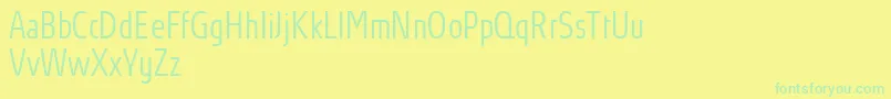 AbsolutProLightcondensed Font – Green Fonts on Yellow Background