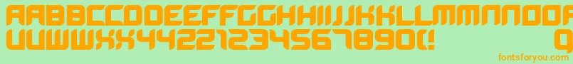 Bloodwab Font – Orange Fonts on Green Background