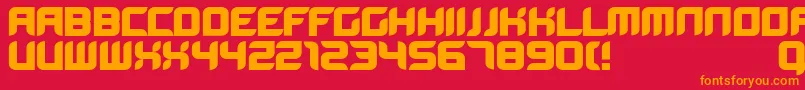 Bloodwab Font – Orange Fonts on Red Background