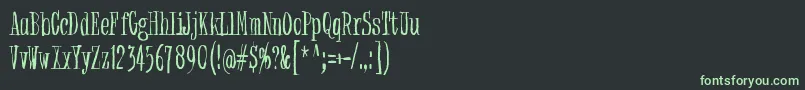 フォントNonWatercolor – 黒い背景に緑の文字