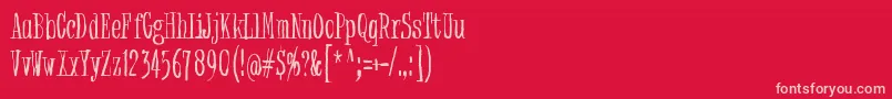 NonWatercolor Font – Pink Fonts on Red Background