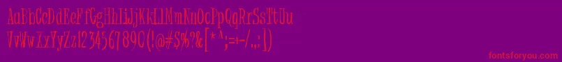 NonWatercolor Font – Red Fonts on Purple Background