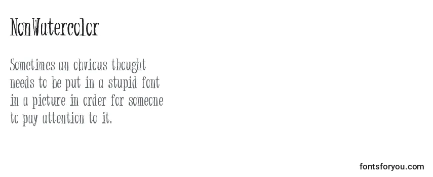 NonWatercolor Font