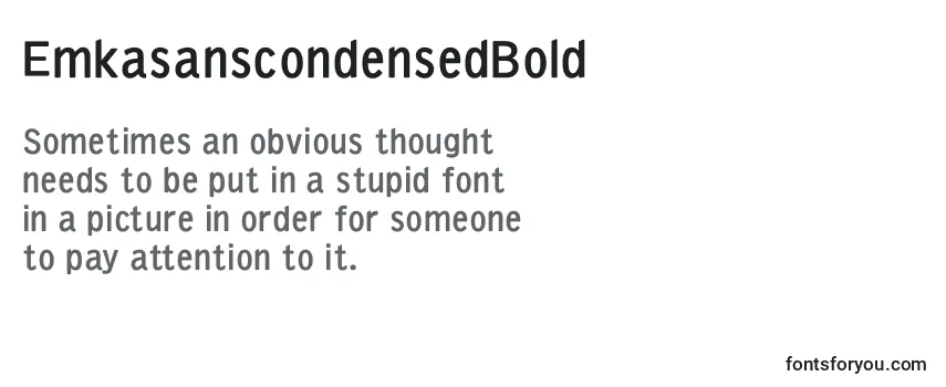 EmkasanscondensedBold Font