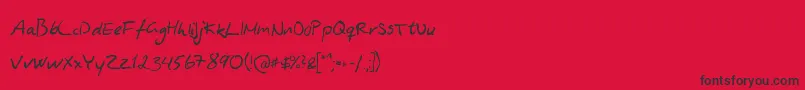 AsphyxiateAsphyxiateRegular Font – Black Fonts on Red Background
