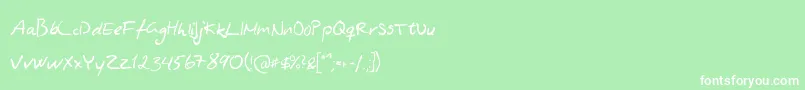 AsphyxiateAsphyxiateRegular Font – White Fonts on Green Background
