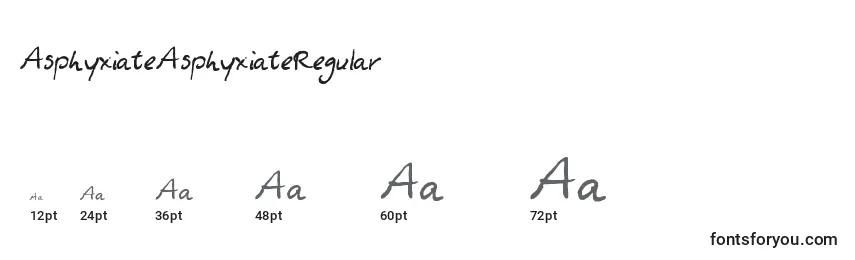 Größen der Schriftart AsphyxiateAsphyxiateRegular