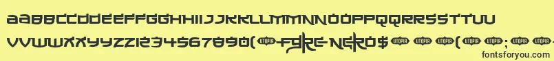 Madeinchina Font – Black Fonts on Yellow Background