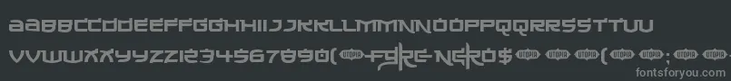 Czcionka Madeinchina – szare czcionki na czarnym tle