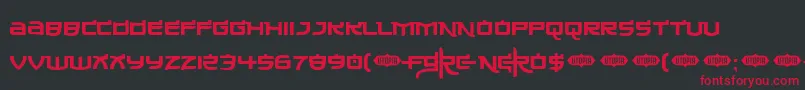 Madeinchina Font – Red Fonts on Black Background