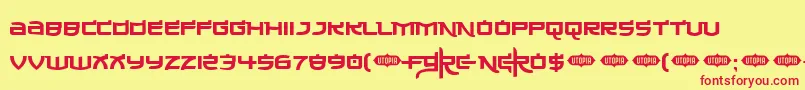 Madeinchina Font – Red Fonts on Yellow Background