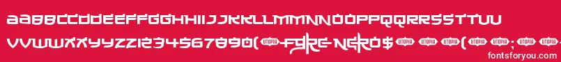 Madeinchina Font – White Fonts on Red Background