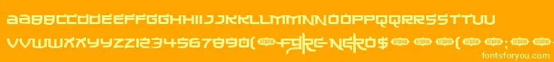 Madeinchina Font – Yellow Fonts on Orange Background