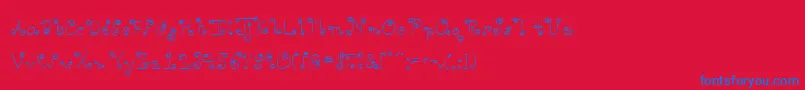 Twisted Font – Blue Fonts on Red Background