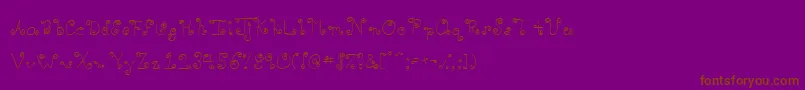 Twisted Font – Brown Fonts on Purple Background