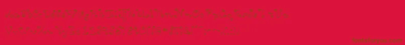 Twisted Font – Brown Fonts on Red Background