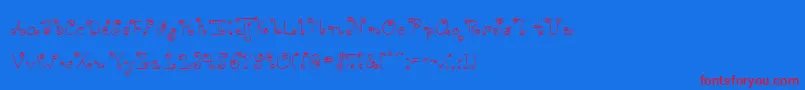 Twisted-fontti – punaiset fontit sinisellä taustalla