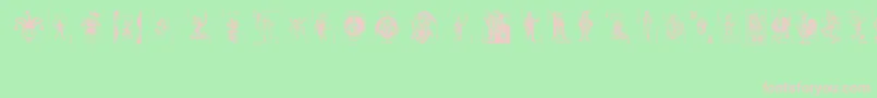 Joker Font – Pink Fonts on Green Background