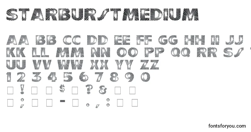 StarburstMedium Font – alphabet, numbers, special characters