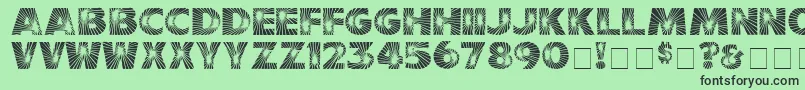 Шрифт StarburstMedium – чёрные шрифты на зелёном фоне
