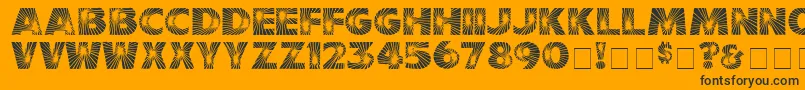 Шрифт StarburstMedium – чёрные шрифты на оранжевом фоне