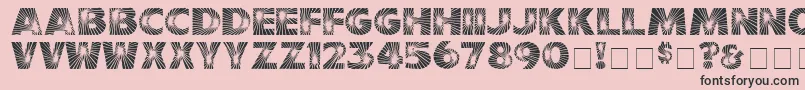 StarburstMedium-fontti – mustat fontit vaaleanpunaisella taustalla
