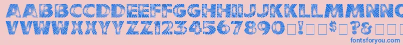 StarburstMedium-fontti – siniset fontit vaaleanpunaisella taustalla