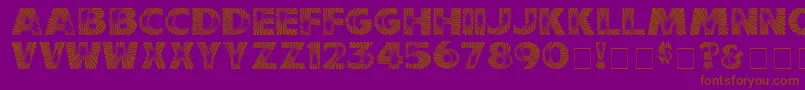 StarburstMedium Font – Brown Fonts on Purple Background