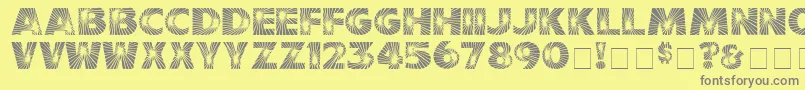 フォントStarburstMedium – 黄色の背景に灰色の文字