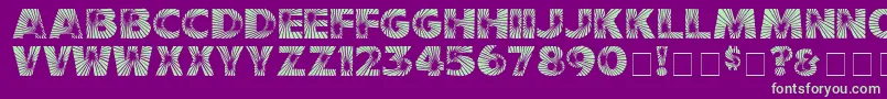 StarburstMedium-fontti – vihreät fontit violetilla taustalla