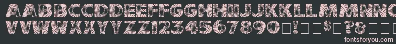 StarburstMedium-fontti – vaaleanpunaiset fontit mustalla taustalla