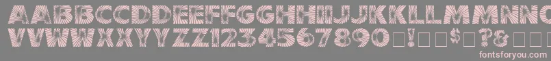 StarburstMedium-fontti – vaaleanpunaiset fontit harmaalla taustalla