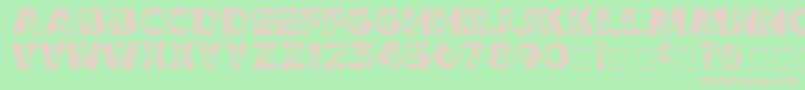 StarburstMedium Font – Pink Fonts on Green Background