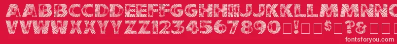 StarburstMedium Font – Pink Fonts on Red Background