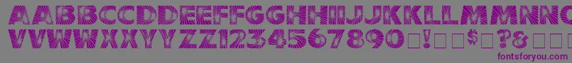 フォントStarburstMedium – 紫色のフォント、灰色の背景