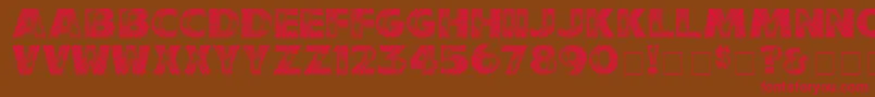 StarburstMedium Font – Red Fonts on Brown Background