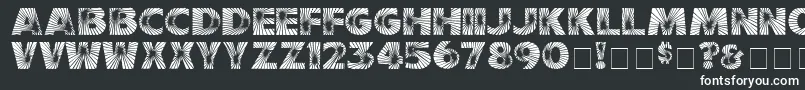StarburstMedium-fontti – valkoiset fontit mustalla taustalla