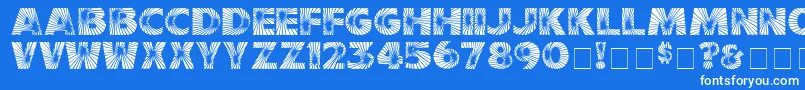 StarburstMedium Font – White Fonts on Blue Background