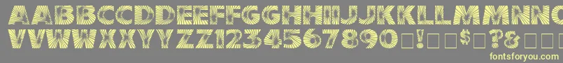 StarburstMedium Font – Yellow Fonts on Gray Background