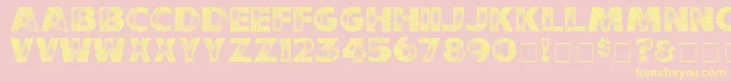 StarburstMedium-Schriftart – Gelbe Schriften auf rosa Hintergrund