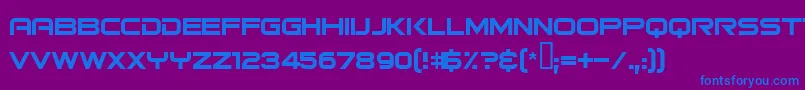 Bitsumis Font – Blue Fonts on Purple Background