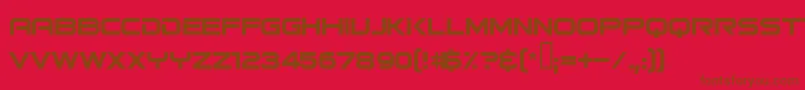Bitsumis Font – Brown Fonts on Red Background