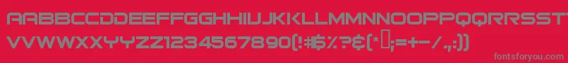 Bitsumis Font – Gray Fonts on Red Background