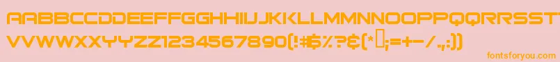 Bitsumis Font – Orange Fonts on Pink Background