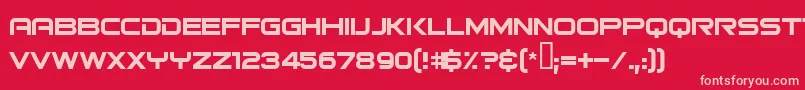 Bitsumis Font – Pink Fonts on Red Background